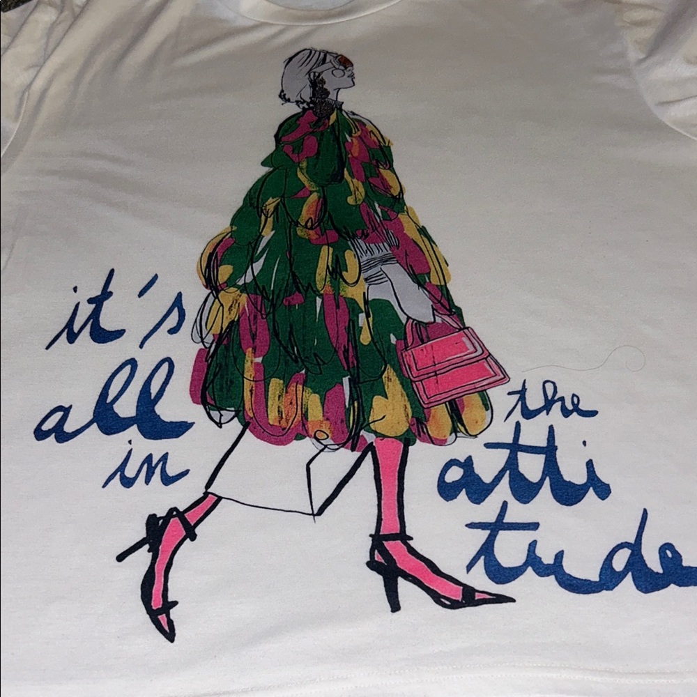 Zara White Graphic Tee with Multicolor Design - Picture 2 of 6